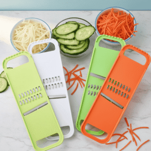Handheld Stainless Steel Vegetable Mandoline Slicer and Julienne Grater Set for Efficient Kitchen Food Preparation and C