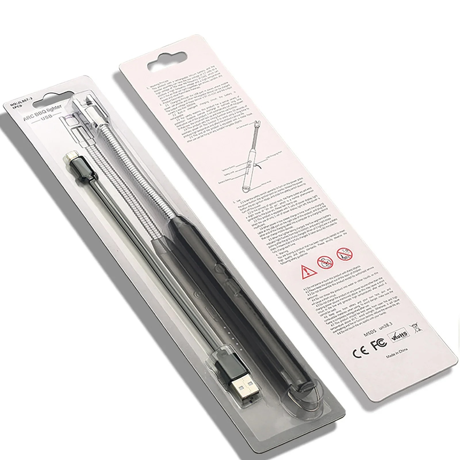 00e495bf4621e11301065b2026f4c471 360° Outdoor Kitchen Lighter Usb Rechargeable Portable Electronic Arc Lighter Flexible Neck Safety Lock Windproof Eco Fr - Image 3