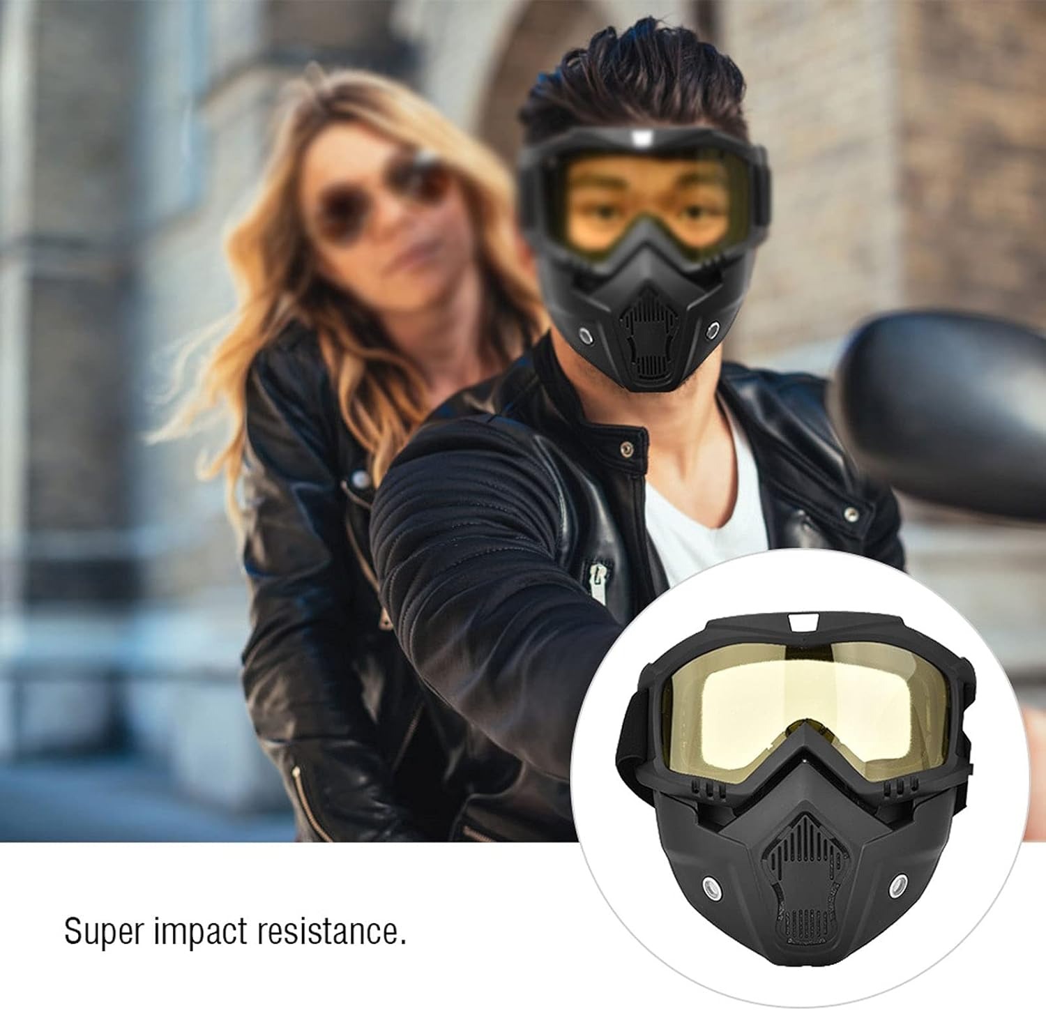0145de1e2871fdc49d81d8d546b85f08 Snowboard Motorcycle Full Face Mask Shield Goggles Glasses - Image 3