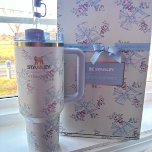 Stanley x LoveShackFancy Limited Edition 40oz Quencher H2.0 FlowState Tumbler – Floral Collaboration Collection ( RANDOM