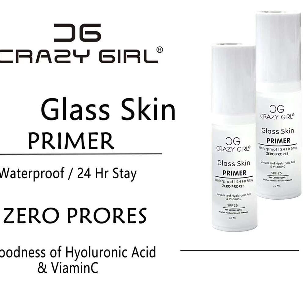 03e7f2c79dfb01ebda538604ea1ab3e8 Crazy Girl Glass Skin Primer: Pore-Blurring, Hydrating & Illuminating Primer for a Flawless, Glass-Like Finish | 30ml - Image 3