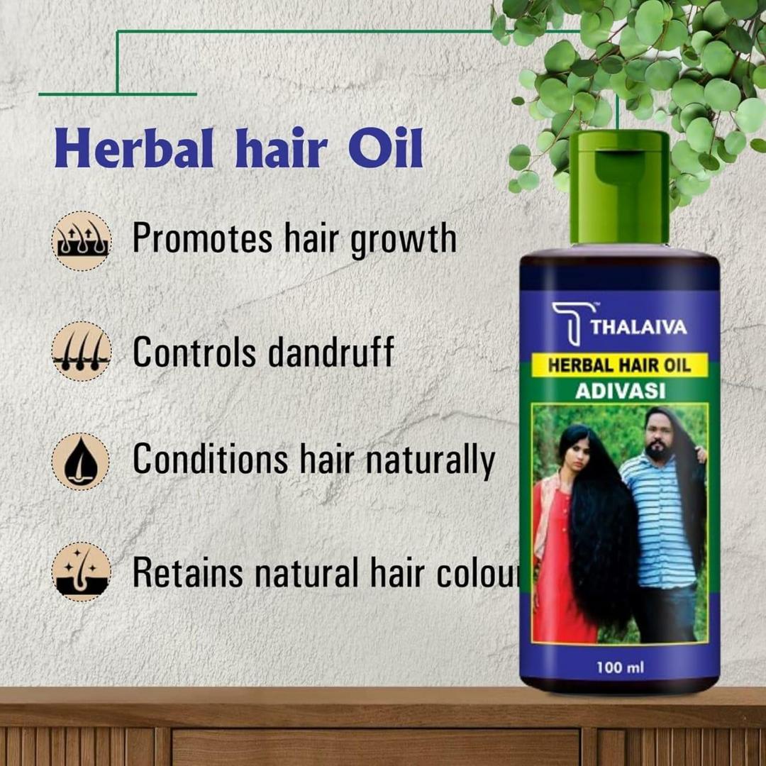 067e686d1f0a69b3df689f12d6e386e4 Adivasi Herbal Hair Oil And Shampoo Deal Pack Of 2 – Natural Hair Care Combo For Strong, Shiny, And Healthy Hair (Oil 10 - Image 5