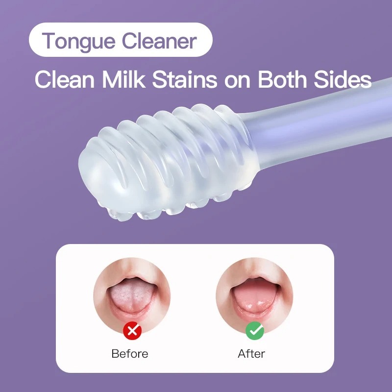 0683453a4aa89bcaa4119b6acd9aca79 Infant Baby Silicone Toothbrush & Tongue Cleaner – Pack of 2 with PP Storage Box for Oral Care - Image 2