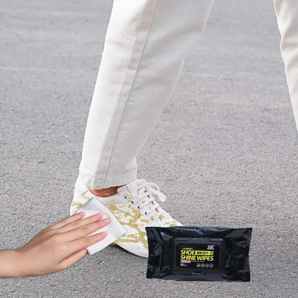 06dcbd828b4c7951ded8642f9493d8d5 Shoe Wipes | 80 Pcs Instant Cleaner | Quick Dirt & Stain Removal | Shoe Cleaning Kit - Image 4