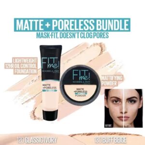 2-in-1 Makeup Deal โ Liquid Foundation & Face Powder Combo for Smooth, Flawless Finish โ Budget-Friendly Beauty Set