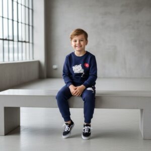 Sweatshirt & Pajama Trouser Tracksuit for Kids | Winter Warm Fleece Clothing Set Outfit for Boys & Girls – Cozy & Stylis