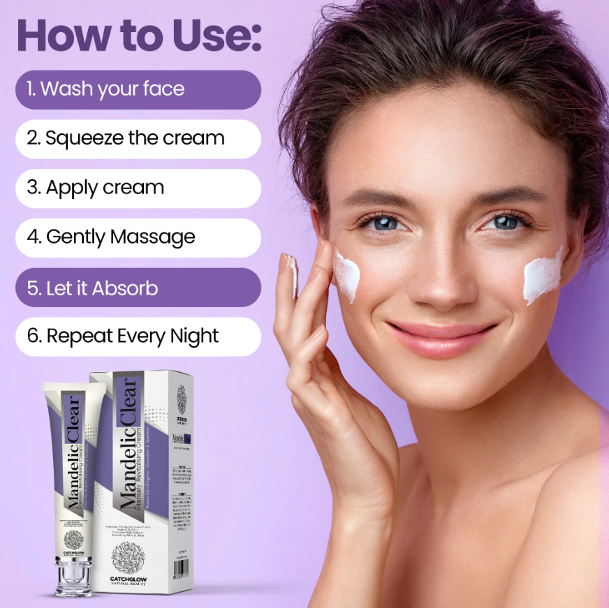 09dcc6c2d9547b93bf898f96dd885beb Mandelic Acid Brightening Cream | 30ml | Dark Spot Remover | Even Tone | Glass Skin Glow | Gentle Exfoliator - Image 3