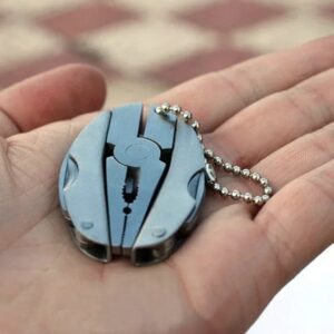 Stainless Steel Outdoor Portable Multitool Plier Knife Key Chain Screwdriver Mini Multi Tools With Leather Pouch For Cam