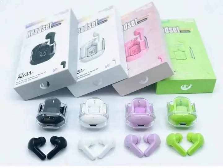 0b25131204edb5342bb761883f9c7e56 Air 31 Earbuds Wireless Earbuds With Crystal Transparent Case Type C Charging And Bluetooth 5.3 Providing Durable Qualit - Image 2