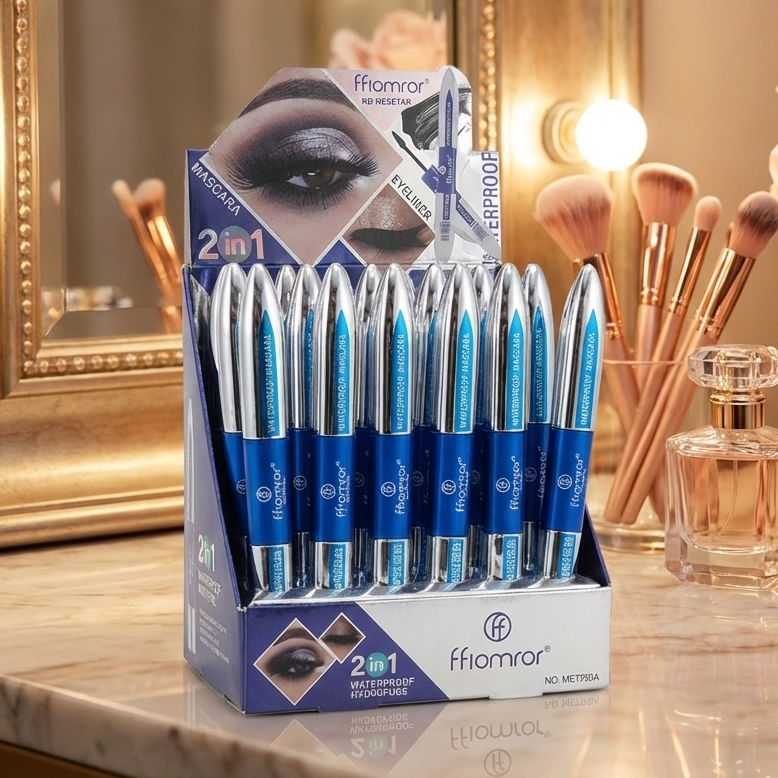 0b29f914ec69bb09fb2d2c326a179740 Flormar 2-In-1 Mascara & Eyeliner | Volumizing Lashes & Precise Eye Definition - Image 3