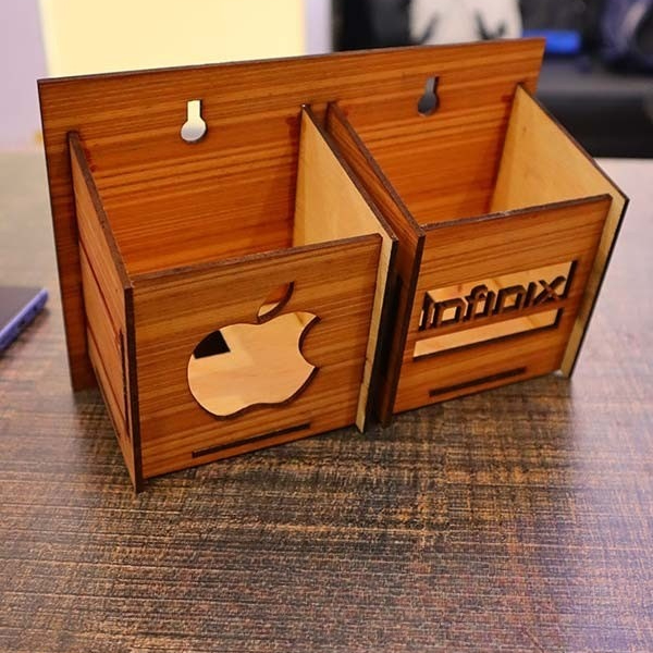 0c46833c73cc5fd2eed9f1438b246fd6 Wall Mounted Wooden Mobile Charging Holder – Phone & Charger Organizer for Home & Office - Image 3
