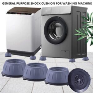 4Pcs Universal Anti‑Vibration Feet Pads | Washing Machine, Dryer, Refrigerator & Furniture Non‑Slip Rubber Mat (Big Size