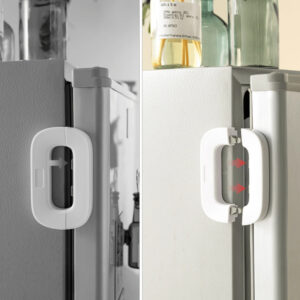 Child Safety Fridge Lock – Self Adhesive Baby Proof Lock for Refrigerator, Cabinets & Drawers | Strong, Easy Installatio