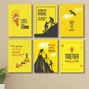 Set of 6 Wall Art Wooden Phototile Frames for Wall Decor
