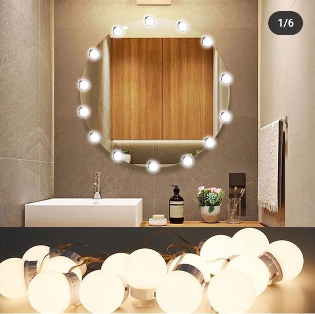 0f69e3bff666ba852d7a6a8525204e86 Dimmable LED Vanity Mirror Lights Kit – 10 LED Hollywood Style Bulbs for Makeup Dressing Table & Bathroom Mirror