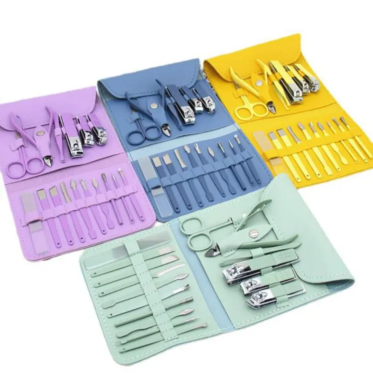 1-1 16 in 1 Nail kit Manicure Cutters Nail Clipper Set Household Stainless Steel Ear Spoon Nail Clippers Pedicure Nail Sciss - Image 5