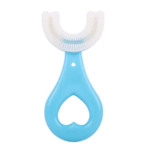 360ยฐ U-Shaped Baby Toothbrush | Soft Silicone Kids Oral Care & Teether Brush (Random Color)