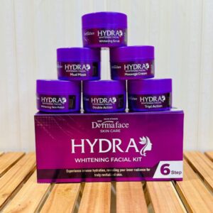 Derma Face Hydra Whitening Facial Kit 6 steps Whitening And Glowing Facial Kit 300ml