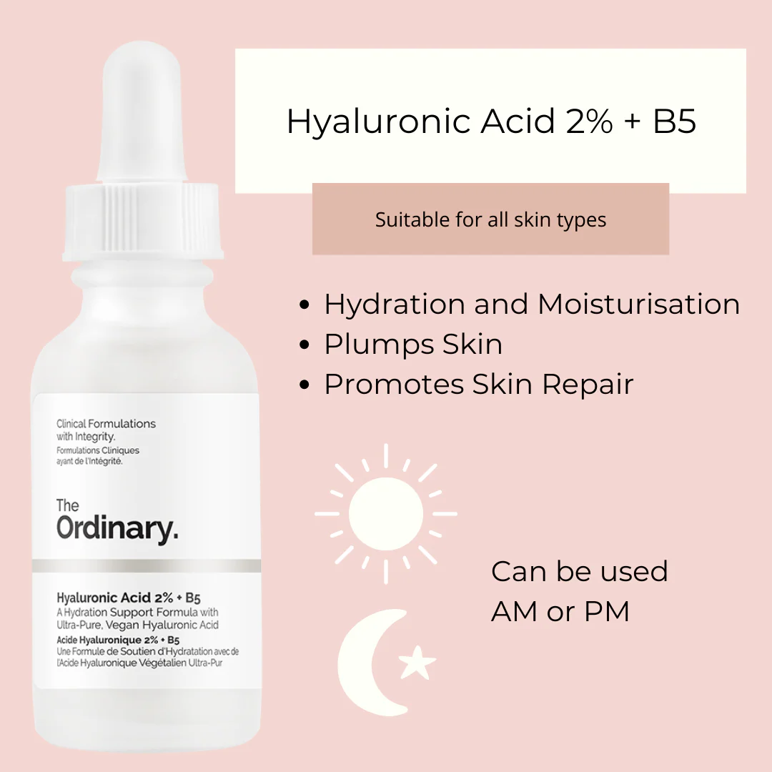 102b549d23c66df0ce9155d0b169d3d6 The Ordinary Hyaluronic Acid 2% + B5 – Hydrating Serum for Smooth, Plump & Healthy Skin. (30ML) - Imported Quality - Image 2