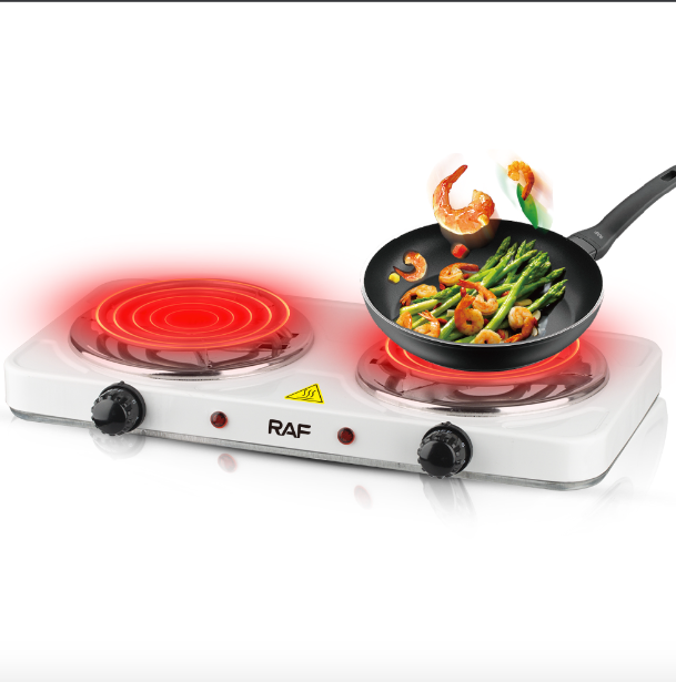 10921c5caaadaf7f03face7ec8b67629 RAF Electric Stove – Dual Coil Burner, Fast Heating & Easy-to-Clean Portable Cooktop - Image 2