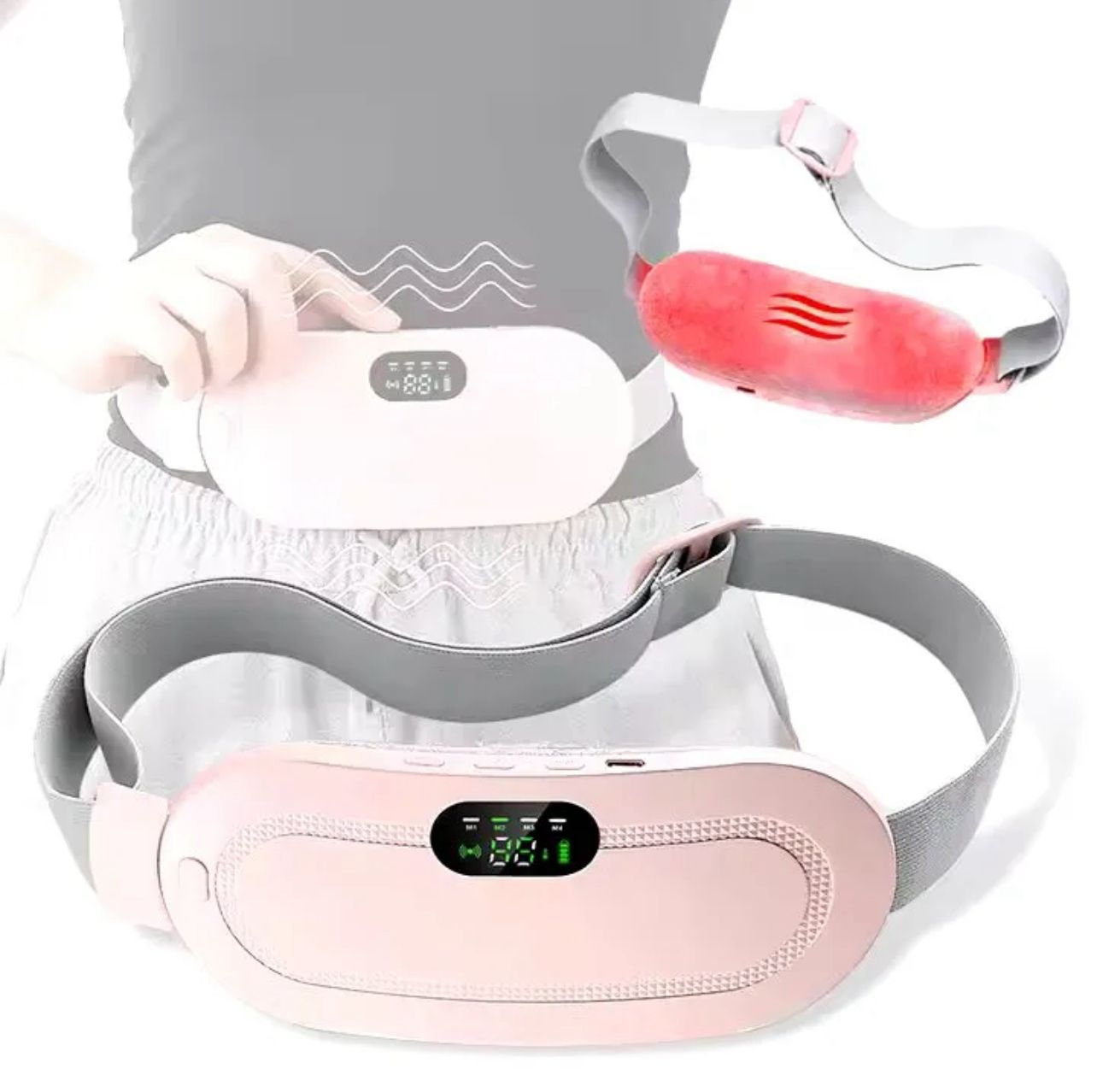 1176659eccb512f6df63fe449d1402b5 Heating Pad Women Period Pain Cramp Relief Belt | Portable Electric Menstrual Heating Pad With 3 Heat Levels & 4 Massage - Image 2