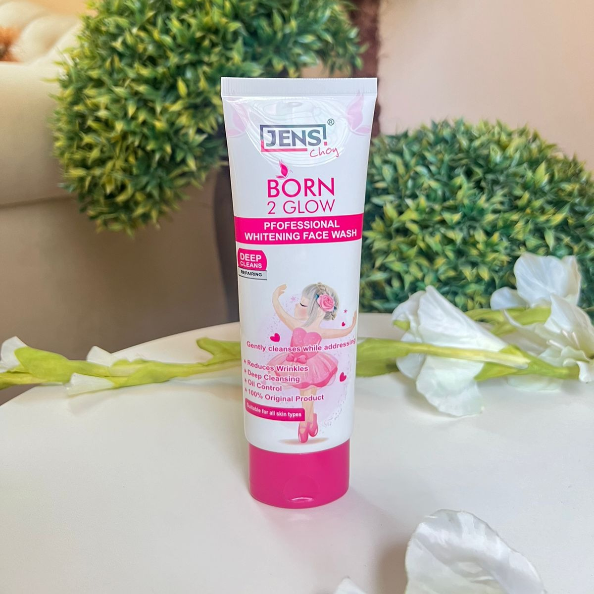 11d72f980ff9d761fc44141e5f8ca4af Jens Choy Born 2 Glow Professional Whitening Face Wash Premium Quality Gentle Formula For Daily Skin Care And Bright App - Image 2