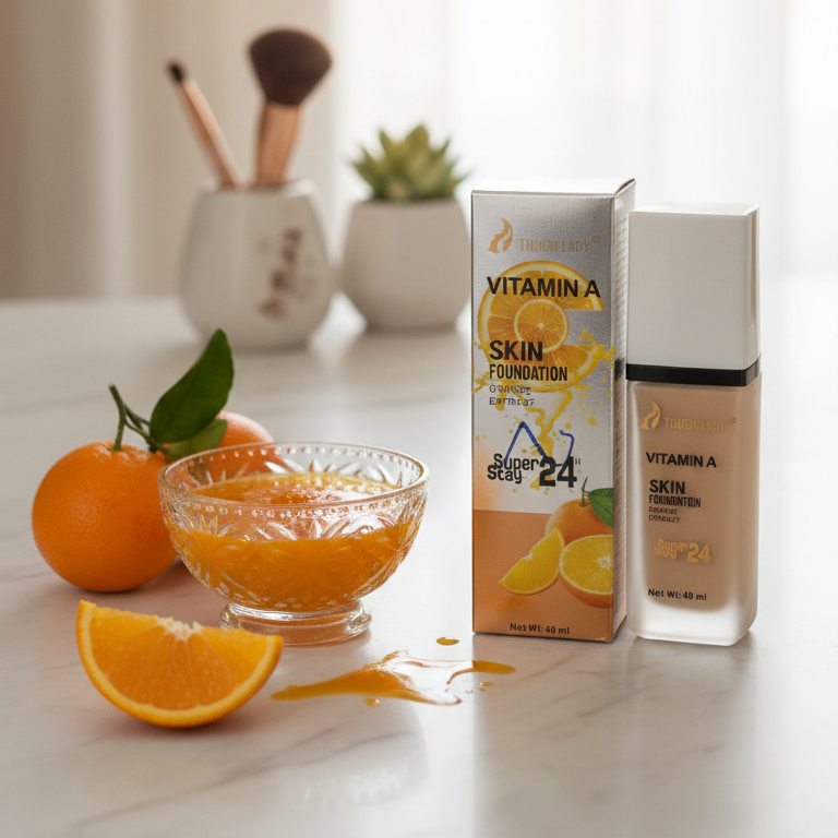 13b1851c9c672e957fcc22183f59af6c Touch Lady Vitamin A Skin Foundation With Orange Extract Providing Smooth Coverage Nourishing Effect - 40ML