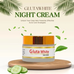 Gluta White Whitening & Brightening Cream Jar – Deep Moisturizing, Skin Softening & Nourishing Formula