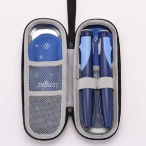 1/2 Set Insulin Pen Cooling Travel Box Diabetes Medication Insulation Cooling Storage Box, with Reusable Ice Packs, Suit