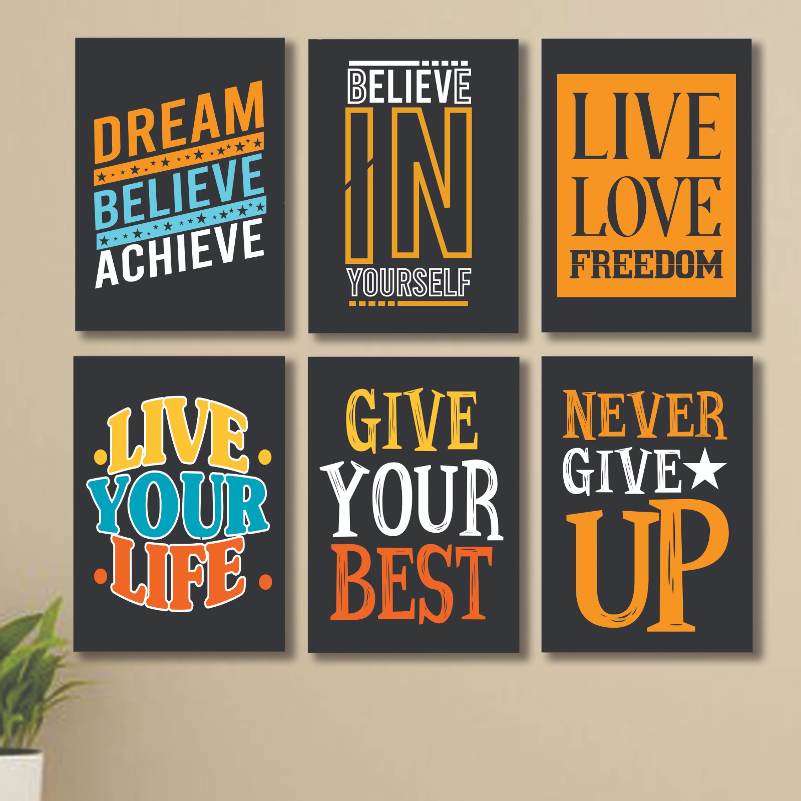 147b8ca6186f2853d723e6ad56f31789 Set of 6 Wall Art Wooden Phototile Frames for Wall Decor