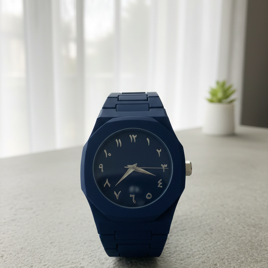 148abc2ffe6b2af24e8ec8714cf9a143 Elegant Minimalist Watch with Eastern Arabic Numerals & Integrated Octagonal Bezel Case - Modern Architectural Style Uni - Image 3