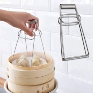 Stainless Steel Hot Bowl Clip – Anti-Scald Tableware Lifter, Foldable Hot Dish Holder for Microwave, Oven & Cooking Use