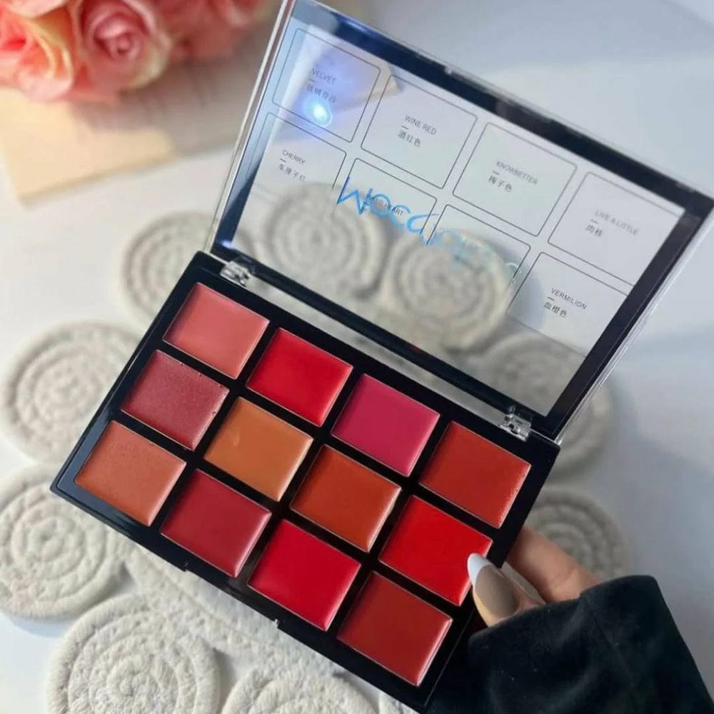 14d4cf7be859b789854d568ff328a4d7 Mocallure 12-Color Lip Palette / Long-Lasting Professional Lip Kit For Every Mood - Image 3