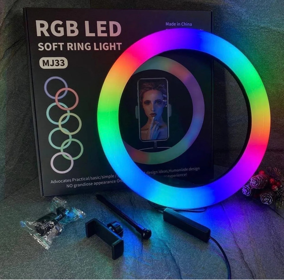 163c21e09bdfaabc19332c7b70cb0153 MJ33 RGB LED Soft Ring Light Providing Bright Illumination With Adjustable Colors