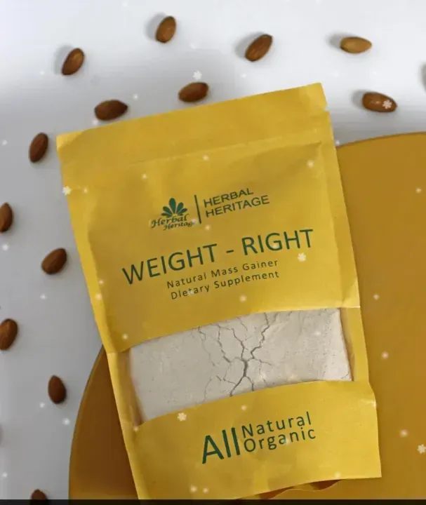 16915c15d8b7eacf797b76d811ab4831 Weight-Right Natural Mass Gainer by Herbal Heritage | Herbal Formula for Healthy Weight Gain (80g) - Image 2