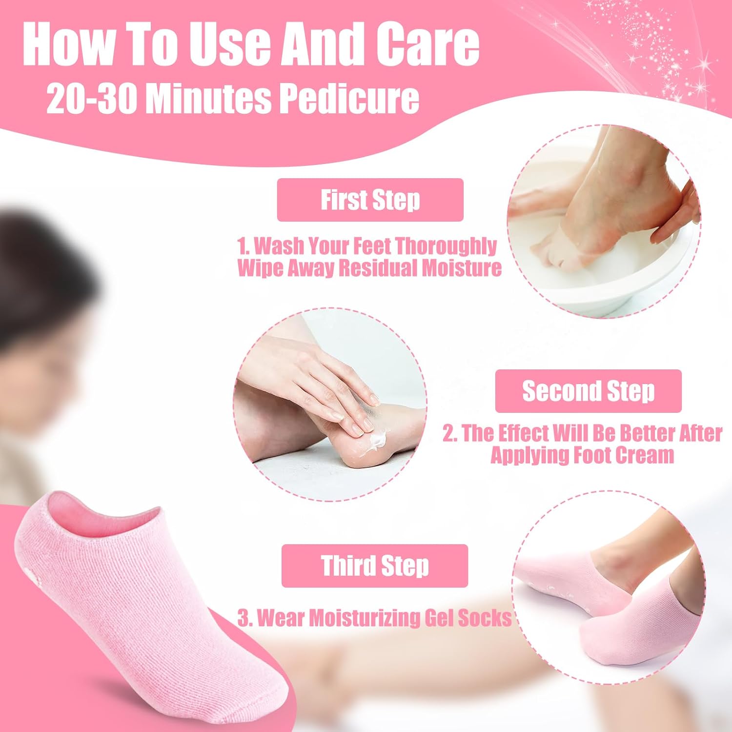 1776f6affd5d89b1ae103b179e6093b7 Moisturizing Spa Socks Silicone Gel Socks for Women Repairing Softening Dry Cracked Feet Comfortable Care (Random Color) - Image 3