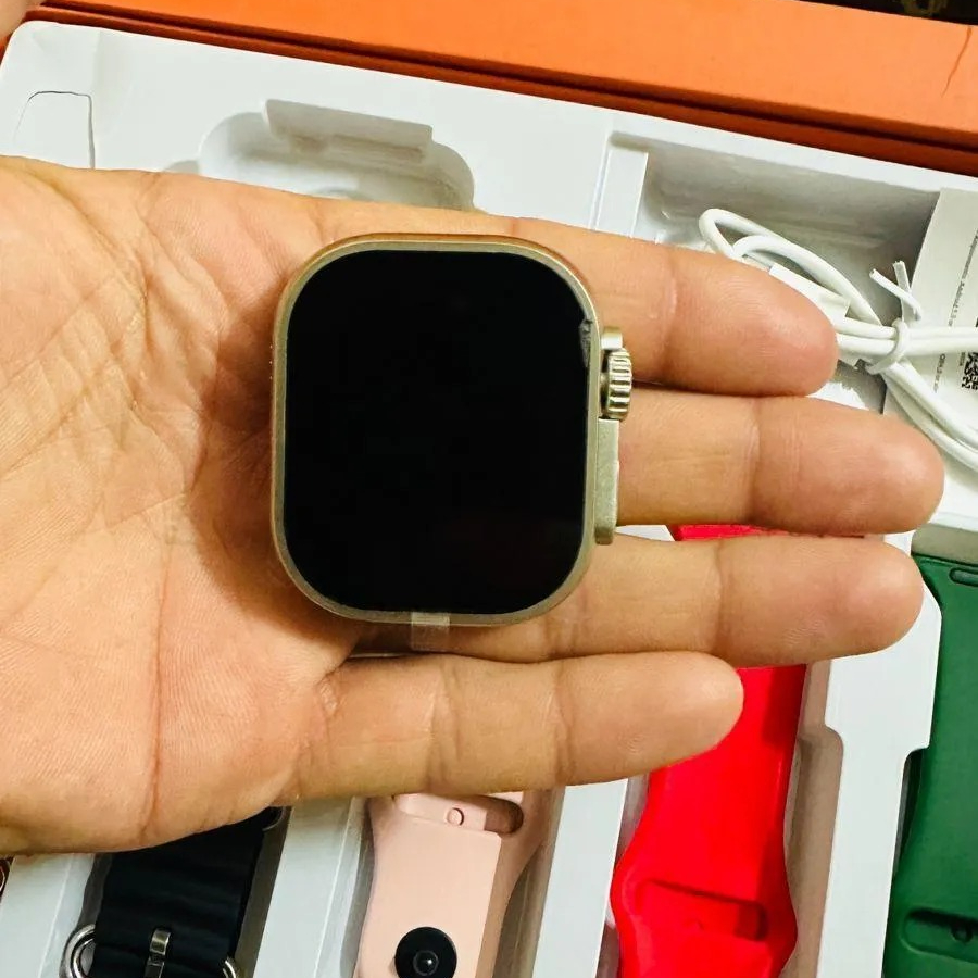 183c4e3463684b44c3277a3c6f5215e4 Ultra Smart Watch With 7 Silicone Straps Offering Stylish Variety And Comfortable Wear For Everyday Use - Image 3