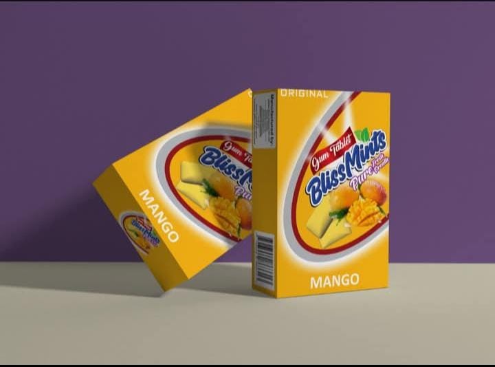 1954263b61ef67f4b4be1e8af12fc691 BlissMints Gum Tablets - Assorted Fruit & Spearmint Flavors | 12-Piece Pack for Fresh Breath | Banana, Mango, Strawberry - Image 3