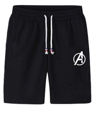 Avengers Logo Jersey Shorts for MEN | Black | Gym, Sports & Fitness Shorts