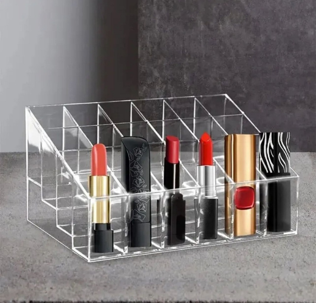 19bc077dd472513434e56ce9f338b44a 24 Grid Makeup Organizer Storage Box Cosmetic Box Lipstick Jewelry Box Case Holder Display Stand make up organizer - Image 2