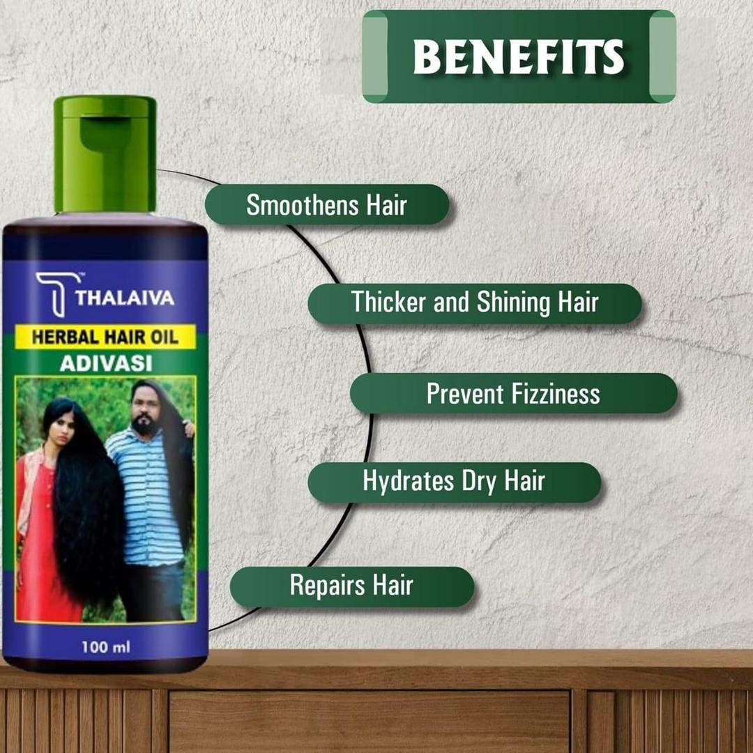 19f7b4db1fc7121694d094e4b11ca083 Adivasi Herbal Hair Oil And Shampoo Deal Pack Of 2 – Natural Hair Care Combo For Strong, Shiny, And Healthy Hair (Oil 10 - Image 4