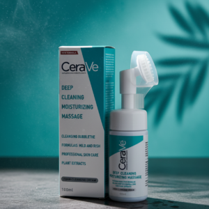 CeraVe Deep Cleaning Moisturizing Massage Foam Cleansing Cream – Gentle, Hydrating Facial Cleanser for Soft, Balanced &