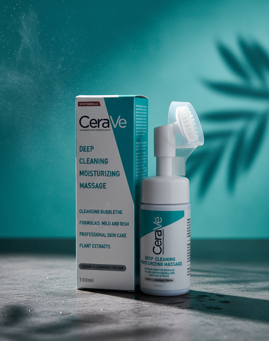 1a1f6c0411fb306a4b31e333fc9c24fb CeraVe Deep Cleaning Moisturizing Massage Foam Cleansing Cream – Gentle, Hydrating Facial Cleanser for Soft, Balanced &