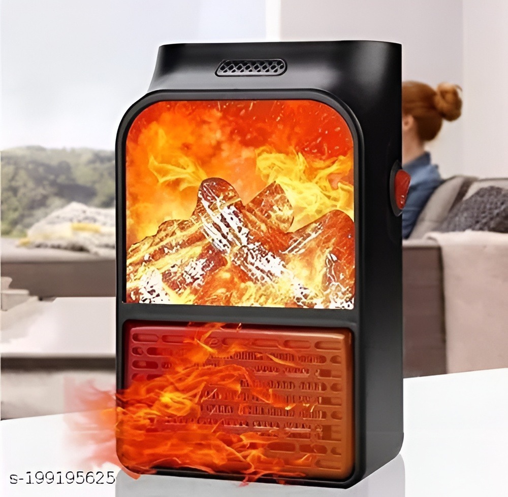 1ae56380fff3574a5ec33d0ab6cc30a8 Flame Heater 1000W – Portable Electric Plug-in Room Heater with Flame Effect & Remote Control - Image 4