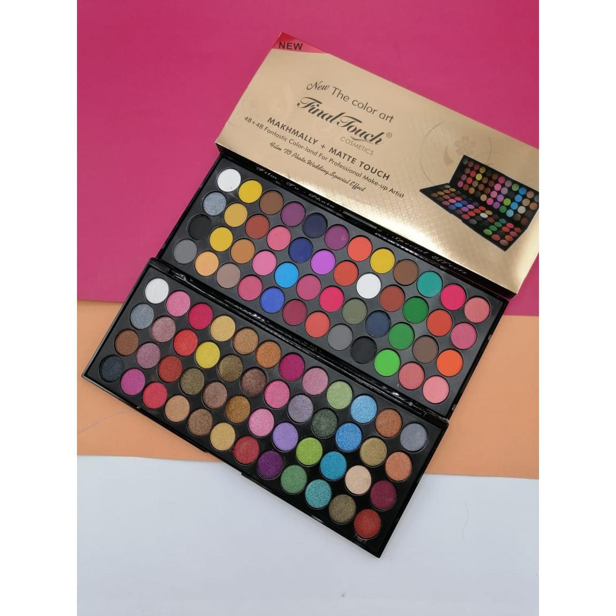 1ae841b195ce28037b98285b1a605a67 Final Touch Eyeshadow Palette | 96 Colors | Matte & Shimmer | Professional Makeup Kit - Image 2