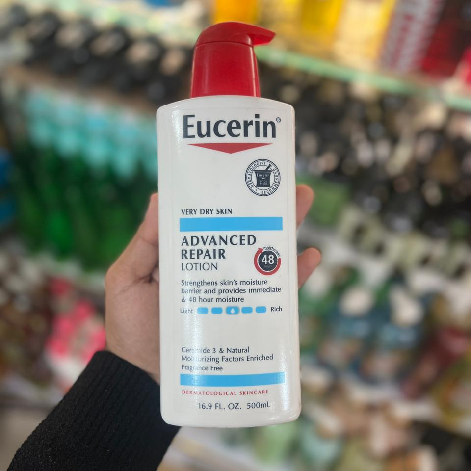 1b2e48b90e4cd05394e87f2b6e418af9 Eucerin Advanced Repair Lotion For Very Dry Skin Providing Hydrating Care Everyday Skincare Support - 500ML - Image 3
