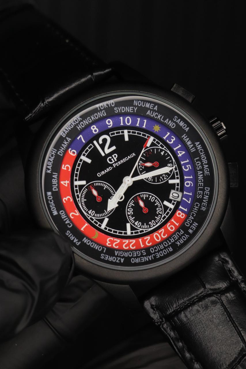 1babc8be9864426d7bba8432e767353f Casino Design Chronograph Leather Strap Watch Vintage Inspired Dial Functional Sub Dials Precise Quartz Movement