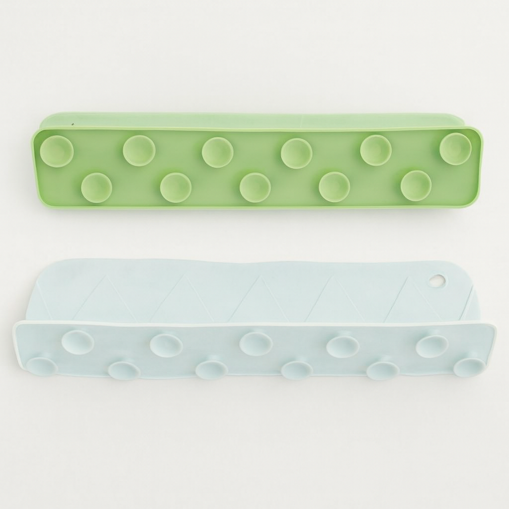1c285107c63cc447e2b1464b971e7ed0 Silicone Sink Splash Guard With Suction For Kitchen And Bathroom Flexible Water Splash Stopper (Random Color) - Image 2