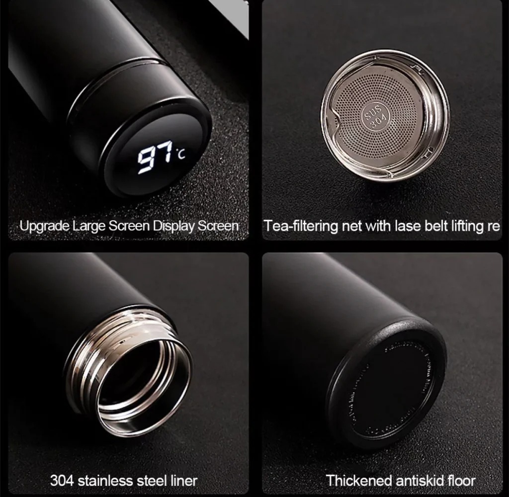 1c4940dca64c37f87366e9040f7c63f3 Smart LED Stainless Steel Hot and Cold Bottle - 500ml Thermos Flask - Image 2