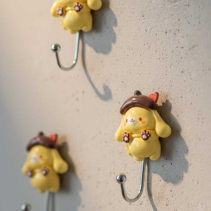 1cbee6de2c6ed62dcfb5c1a521736daa Sanrio Wall Hook – Cute & Durable Cartoon Wall Hanger for Keys, Bags, Towels & Accessories | Strong Adhesive, Space-Savi - Image 2